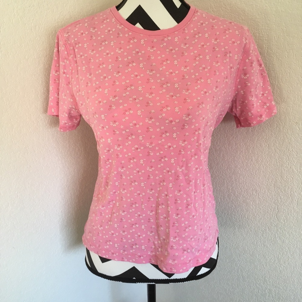 90s Microfloral Pink T